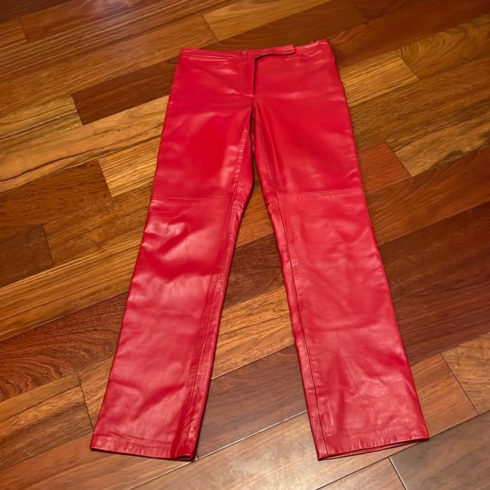Red Leather Pants